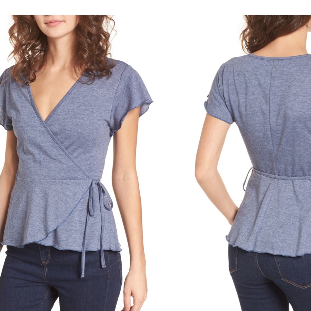 Flutter Sleeve Wrap Top